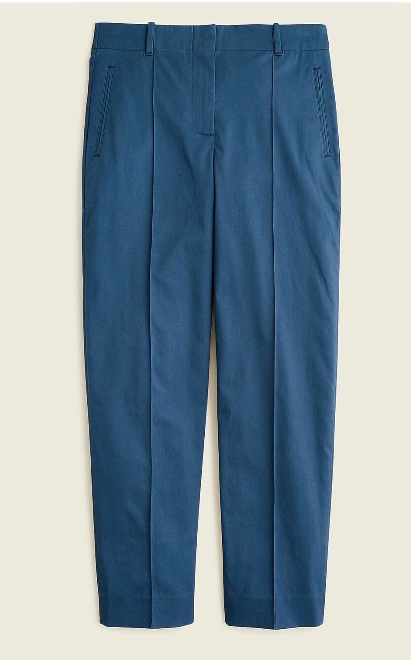 J.Crew Willa Straight Leg Lightweight Chino Pants Women’s 8 Deep Midnight NWT